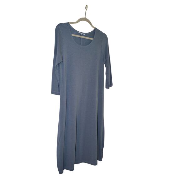 Bryn Walker Women’s Maxi Dress Size Small Greyish Blue W/Pockets USA 1/2 Sleeve - Picture 2 of 9